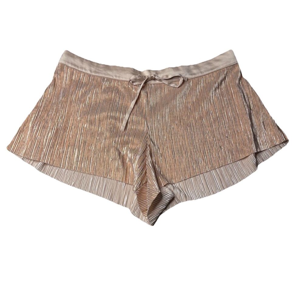 Victorias Secret Rose Gold Pajama Shorts Sleep Lounge PJs Metallic VS Med New